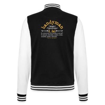 Handyman Definition Beschreibung Funny Dad - College-Sweatjacke - Schwarz/Weiß - Hinten - Marisol (170cm)
