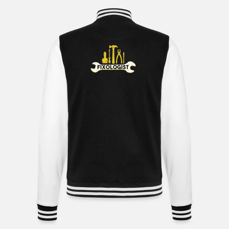 Fixologue Funny Craftsman Wrench - Veste Teddy - noir/blanc