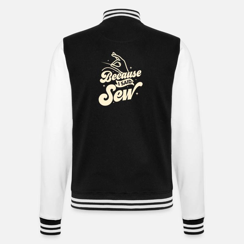 Parce que j’ai dit machine à coudre l’artisanat de couture - Veste Teddy - noir/blanc