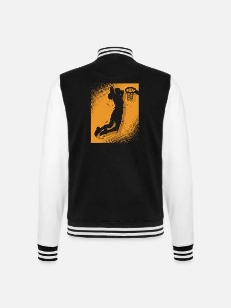 Basketball Basketballer - College-Sweatjacke - Schwarz/Weiß