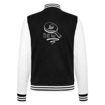 I'd Hit That Table Tennis Vintage Sports Ping Pong - College-Sweatjacke - Schwarz/Weiß - Hinten - Marisol (170cm)