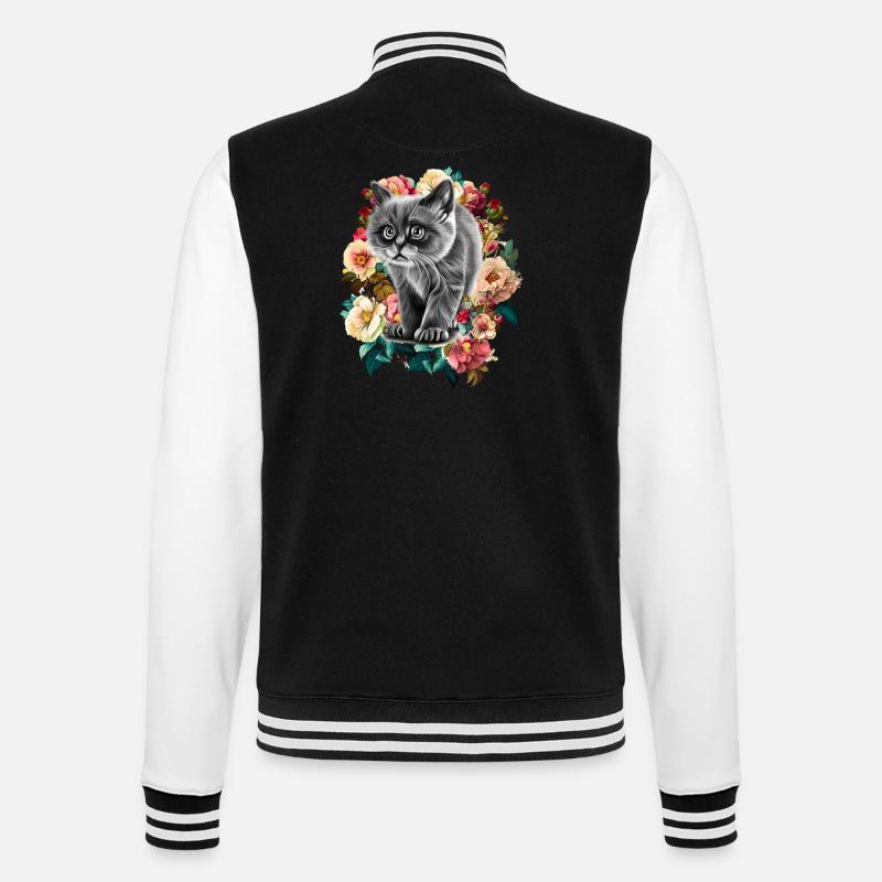 Fleurs de chat - Veste Teddy - noir/blanc