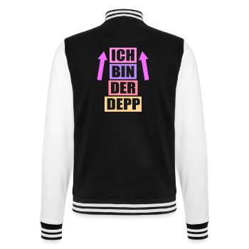 Junggesellenabschied Poltern Polterabend JGA - College-Sweatjacke - Schwarz/Weiß - Hinten - Marisol (170cm)