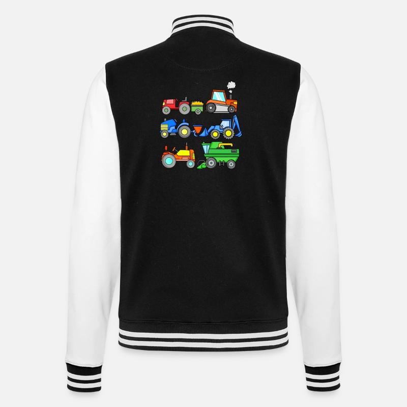 Construction site vehicles - College Sweat Jacket - black/white