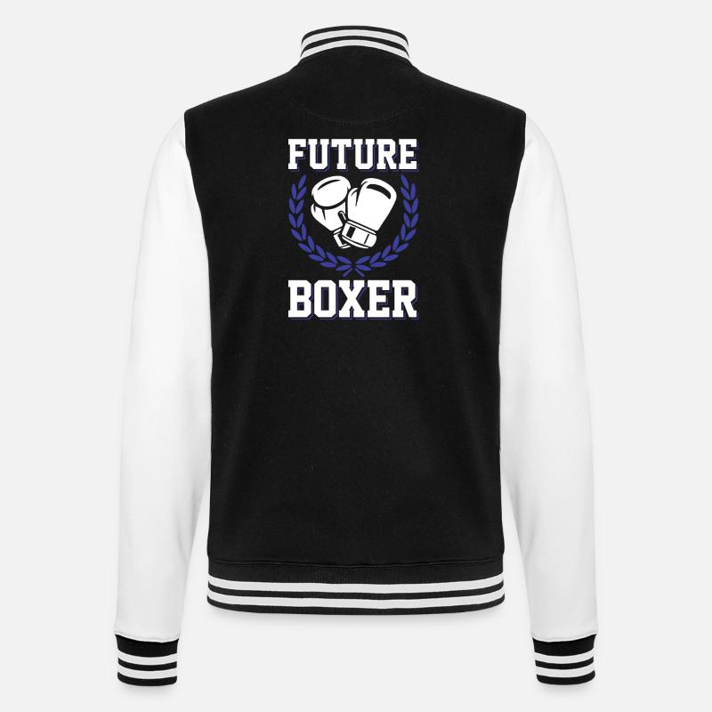 boxer future - College-Sweatjacke - Schwarz/Weiß