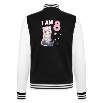 8 ans Fille Anime Kawaii Cat 8ème anniversaire - Veste Teddy - noir/blanc - Dos - Marisol (170cm)