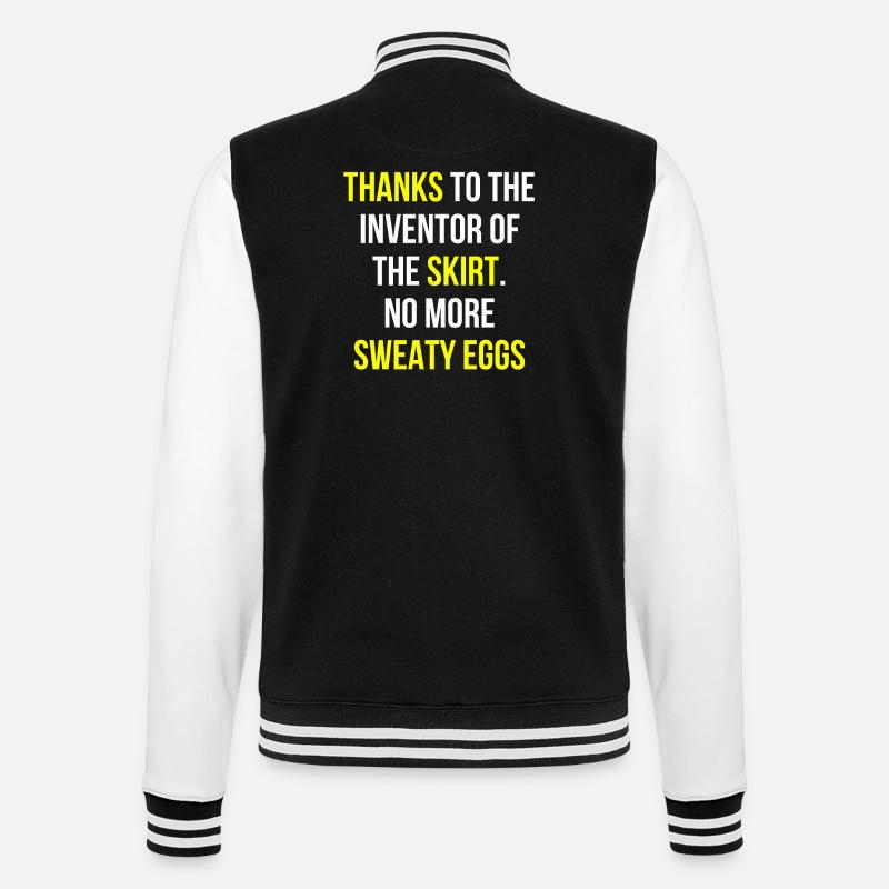 Schwitzen Schwitzig warm Sommer Englisch - College-Sweatjacke - Schwarz/Weiß