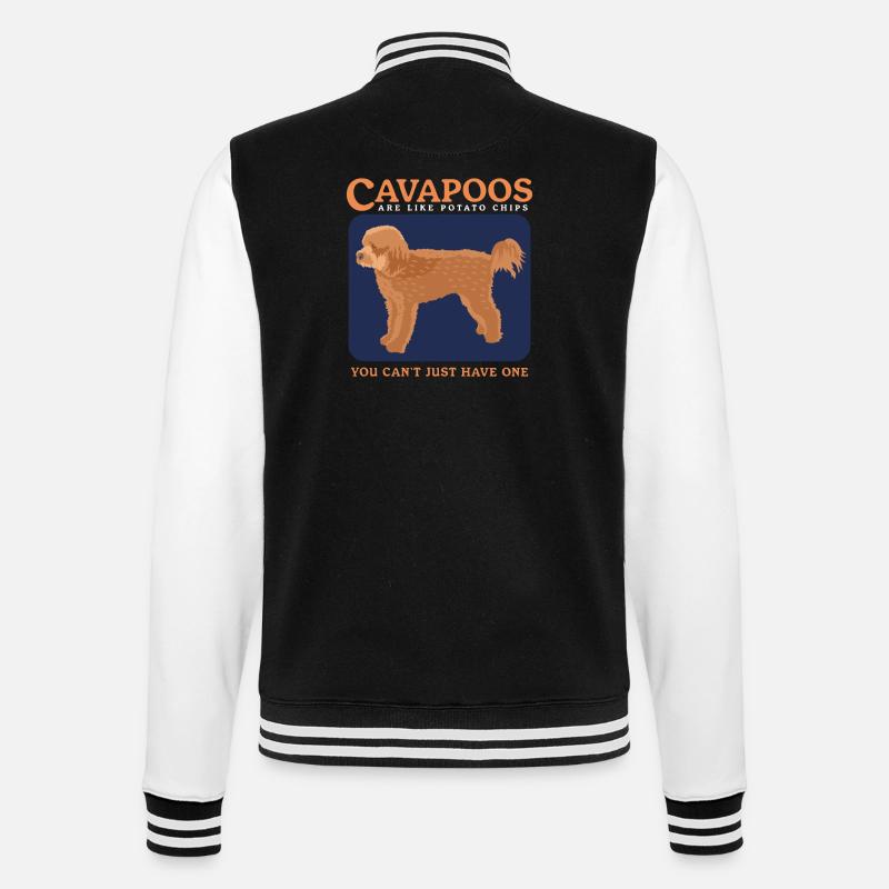 Cavapoo Hunde Cavoodle Hundebesitzer Geschenk - College-Sweatjacke - Schwarz/Weiß