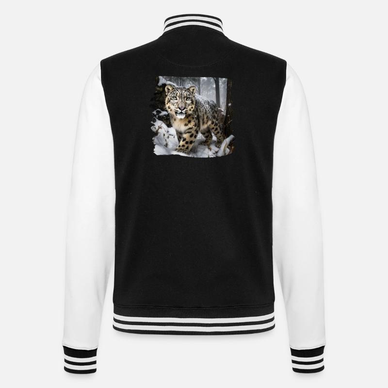Snow Leopard Snow Leopard - College Sweat Jacket - black/white