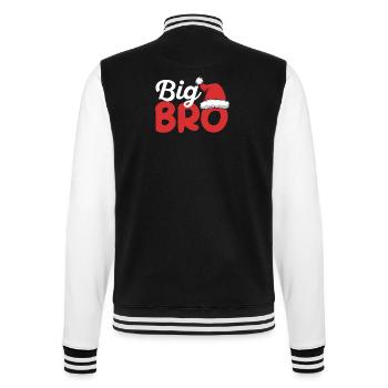 Big Bro Santa Brother Christmas Family Matching - College Sweat Jacket - black/white - Back - Marisol (170cm)