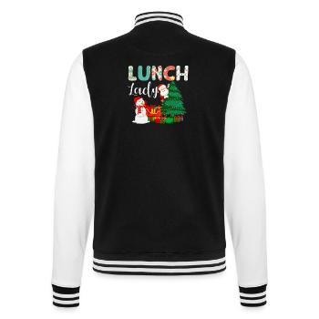 Lunch Lady Funny Christmas Tree Christmas - College Sweat Jacket - black/white - Back - Marisol (170cm)