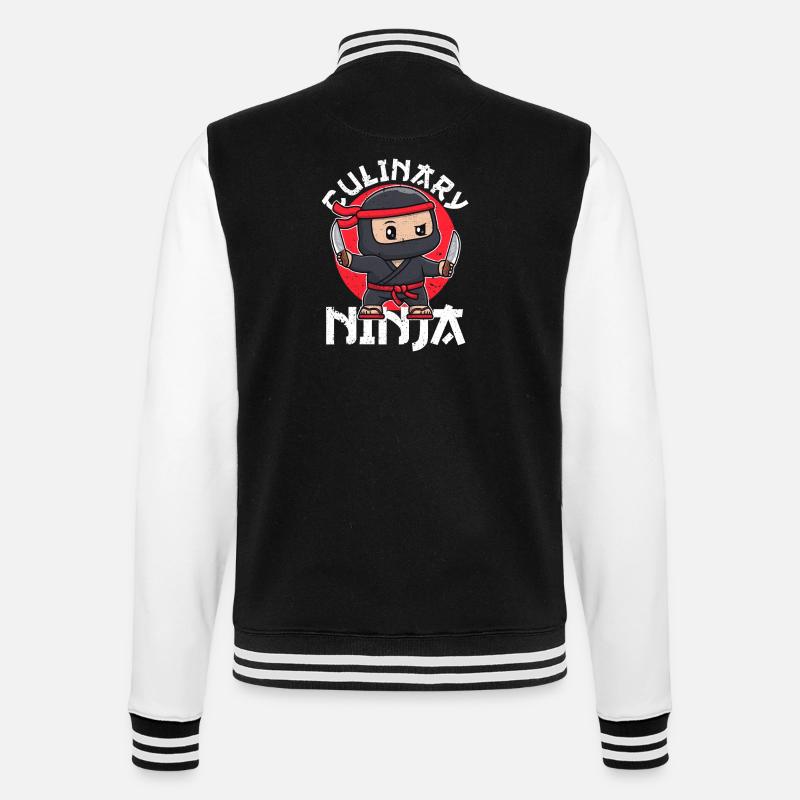 Culinary Ninja Lover Funny Chefs Chef - College Sweat Jacket - black/white