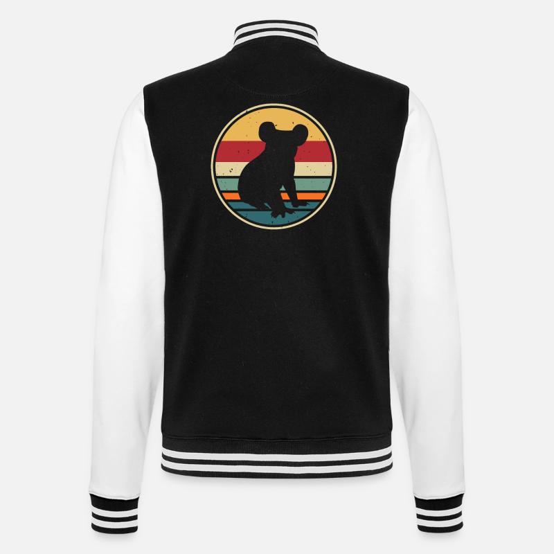 Koala - College-Sweatjacke - Schwarz/Weiß