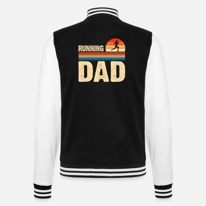 Running Runner Dad - College Sweat Jacket - black/white
