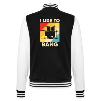 Drums Drummer Drummer - College Sweat Jacket - black/white - Back - Marisol (170cm)