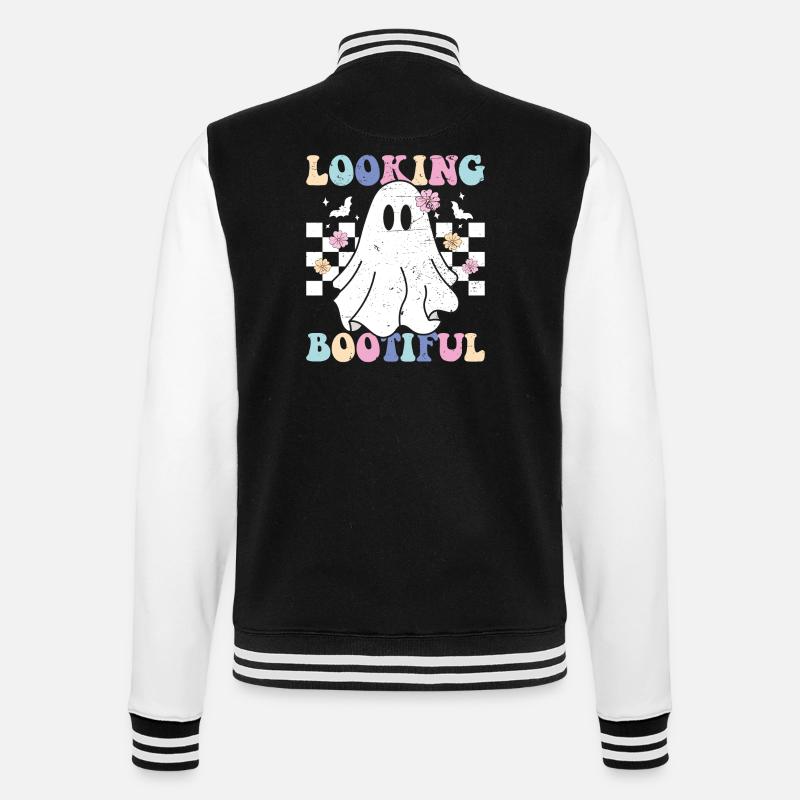 looking bootiful ghost halloween - Veste Teddy - noir/blanc