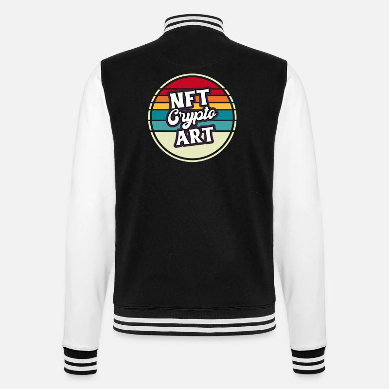 NFT - College-Sweatjacke - Schwarz/Weiß