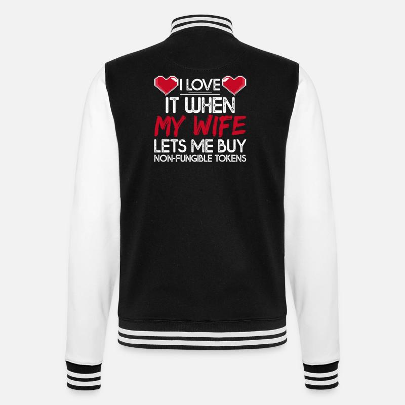 NFT - College-Sweatjacke - Schwarz/Weiß