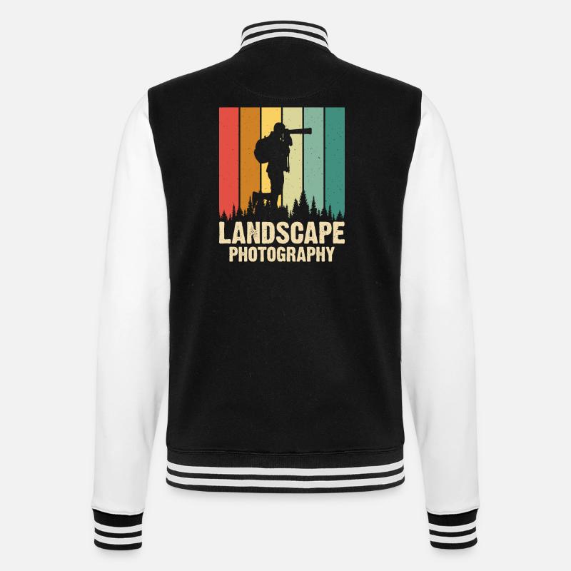 Fotograf - College-Sweatjacke - Schwarz/Weiß