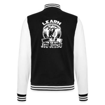 Jiu Jitsu Jiu Jitsu Fight From Your Heart - College Sweat Jacket - black/white - Back - Marisol (170cm)