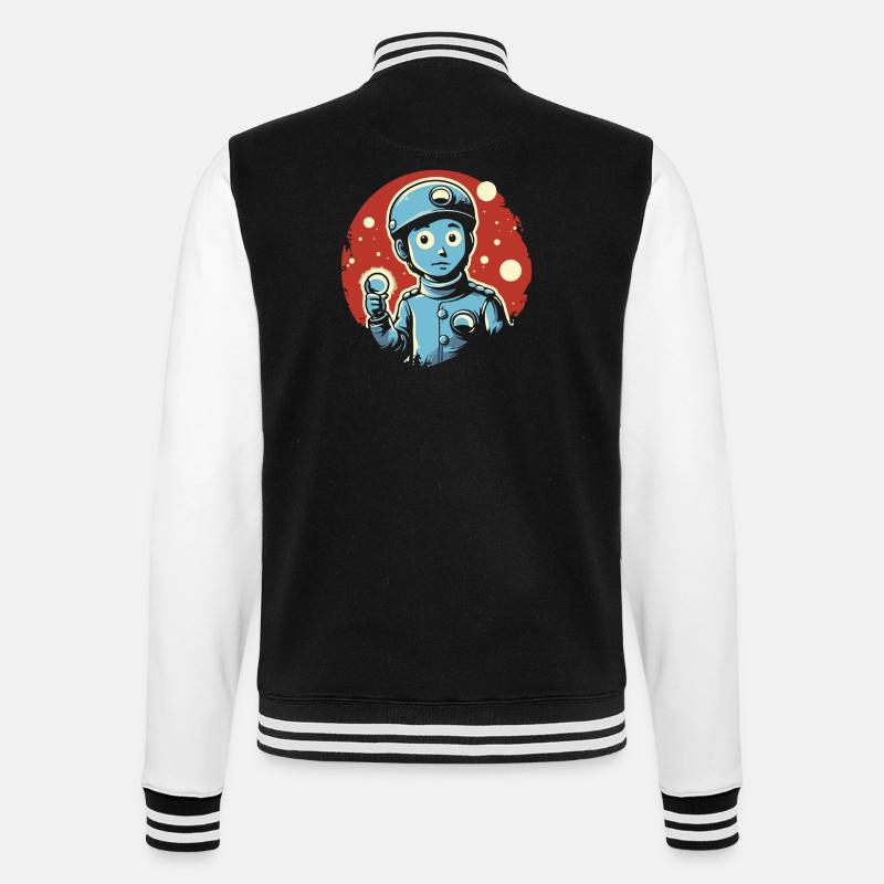 Ein Junge mit einer Lampe - College-Sweatjacke - Schwarz/Weiß