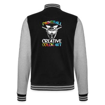Paintball Creative Paint Color Art Airsoft Paint - College Sweat Jacket - black/heather grey - Back - Marisol (170cm)