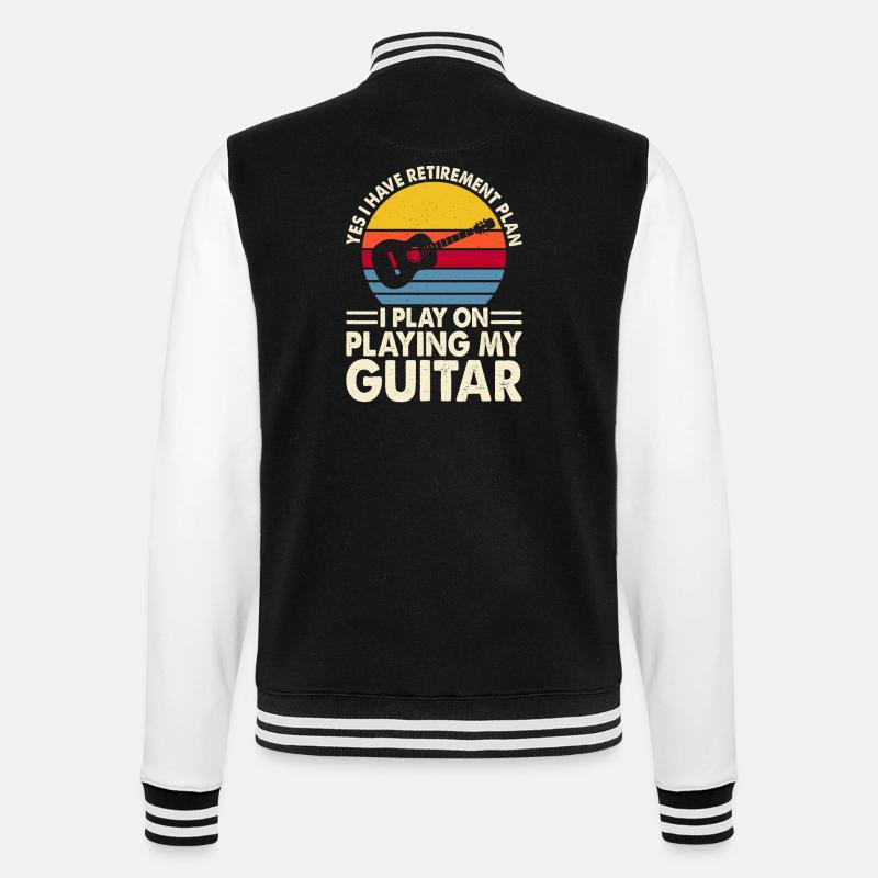Guitariste guitare - Veste Teddy - noir/blanc