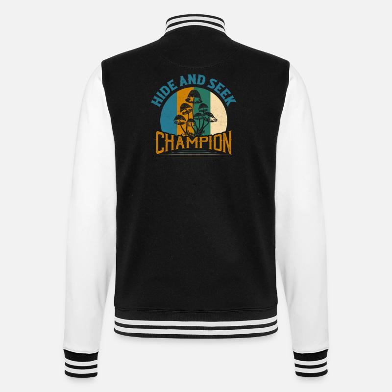 Mycologue champignon champion de cache-cache - Veste Teddy - noir/blanc