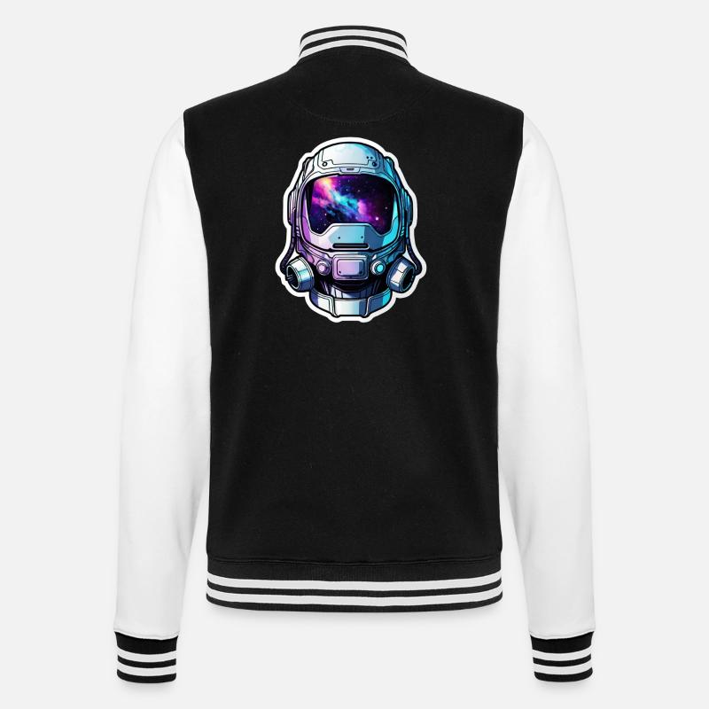 Space Galaxy Astronaut - College Sweat Jacket - black/white