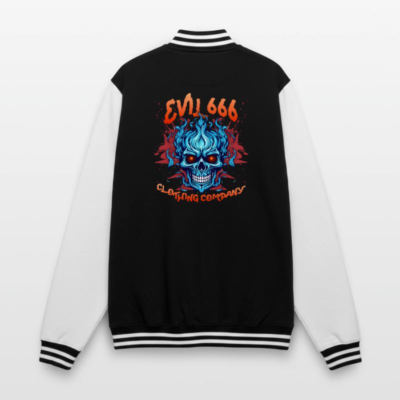 Devil Devil, Evil 666, Comic Devil Satan Saying College Sweat Jacket