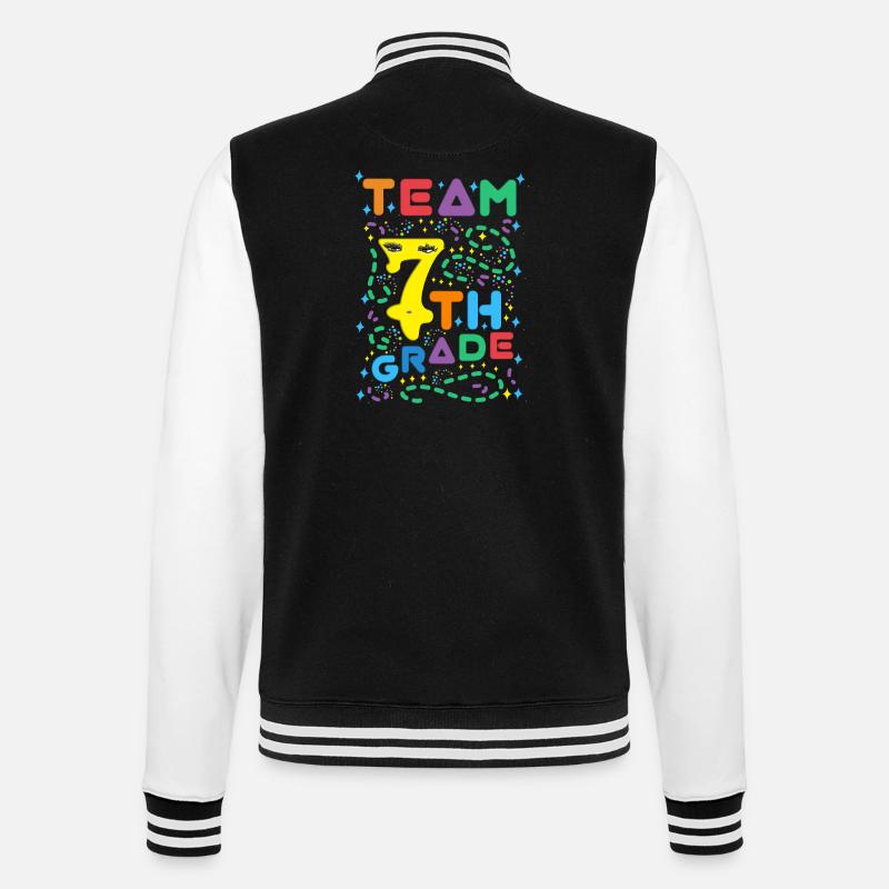 7THGrade - Sept Grades - Sept Niveleuses - Veste Teddy - noir/blanc