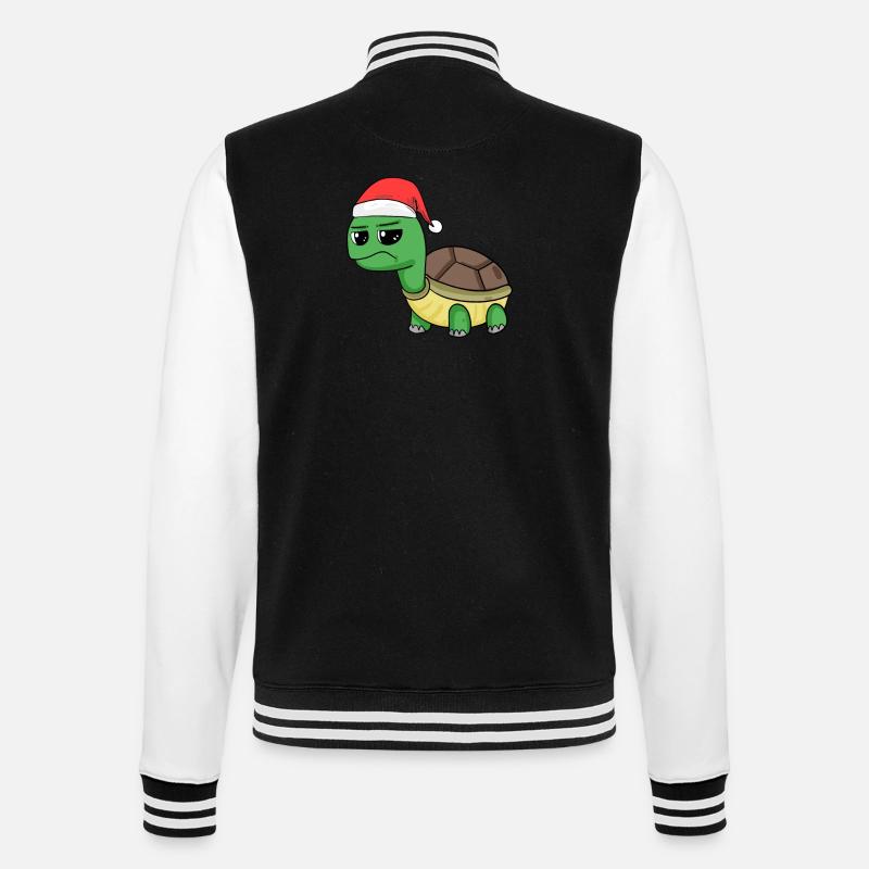Turtle Christmas - College Sweat Jacket - black/white