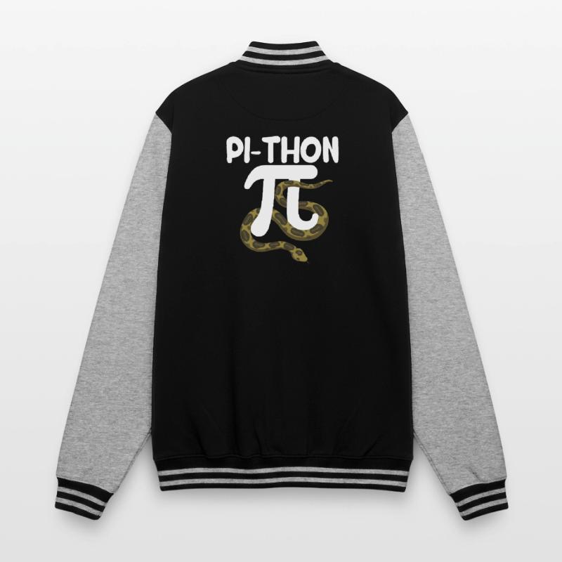 Pi-Thon Funny Pi Day Python Snake Math College Sweat Jacket
