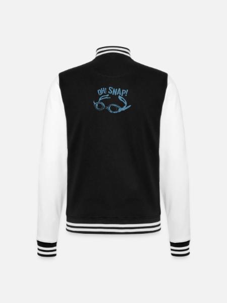 Oh! Snap! Traucherbrille Schwimmen Sport - College-Sweatjacke - Schwarz/Weiß