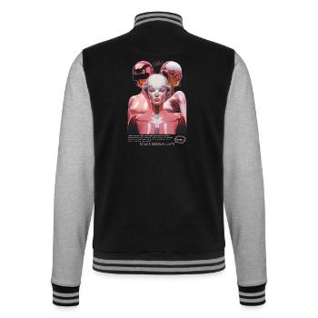 Weltraum Astronauten, Science Fiction Raumfahrer - College-Sweatjacke - Schwarz/Grau meliert - Hinten - Marisol (170cm)
