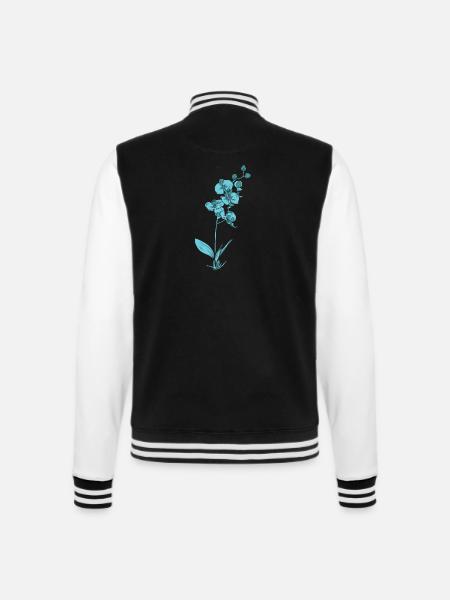 Pflanze Orchidee Blume Pflanze - College-Sweatjacke - Schwarz/Weiß