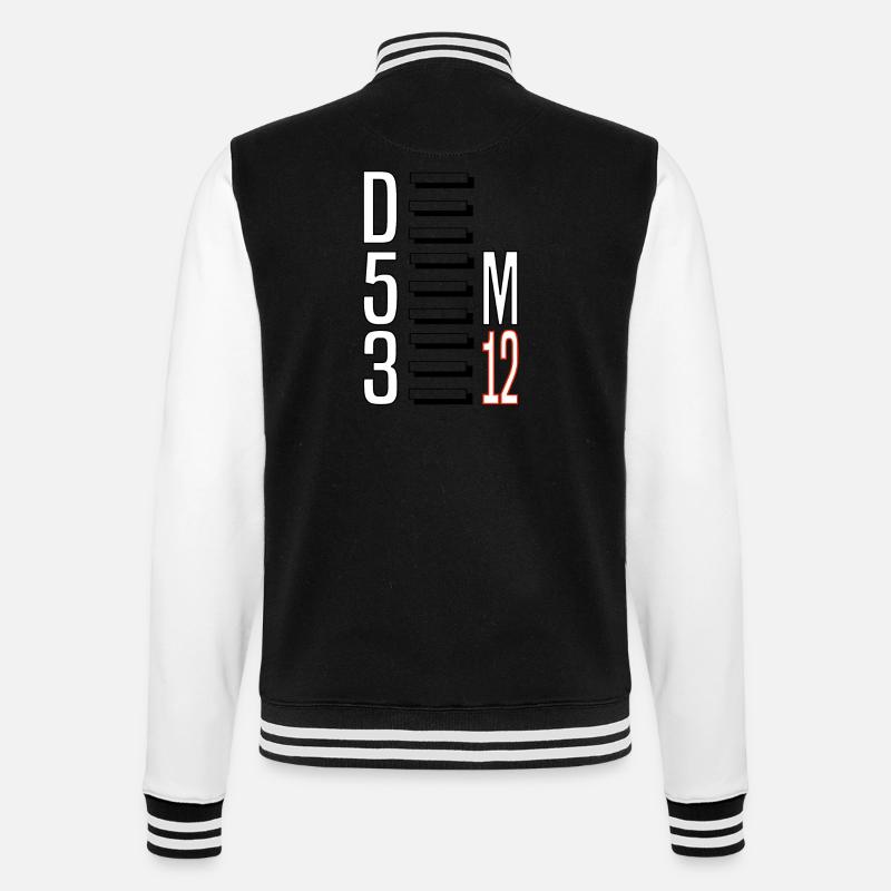 TSHIRT STUDIO DESEMBER - College Sweat Jacket - black/white