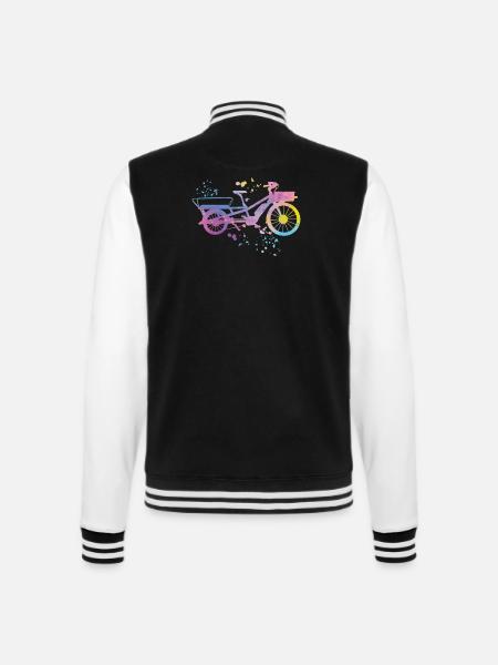 Schwerlastrad Lastenfahrrad Cargobike Lastenrad - College-Sweatjacke - Schwarz/Weiß