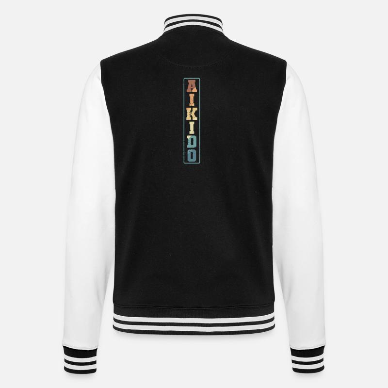 Aikido elegante Kampfkunst Training - College-Sweatjacke - Schwarz/Weiß