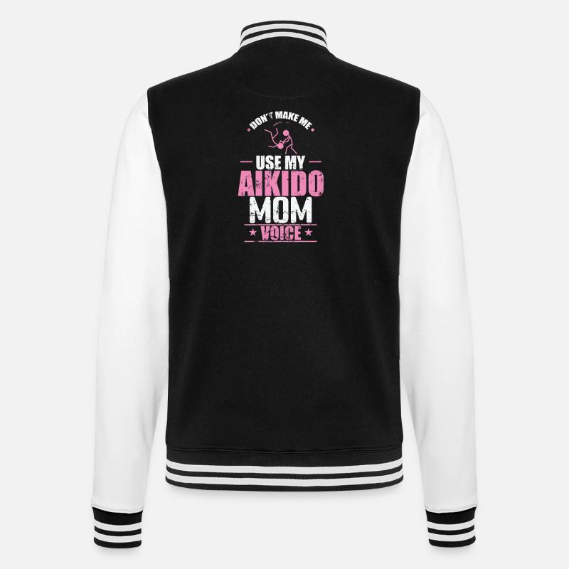 Ne me forcez pas à utiliser mon entraînement vocal de maman d’Aïkido - Veste Teddy - noir/blanc