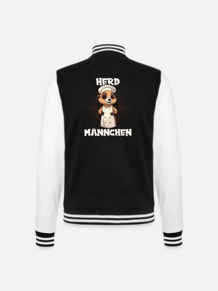 Erdmännchen kochen Koch Kochmütze Herdmännchen - College-Sweatjacke - Schwarz/Weiß