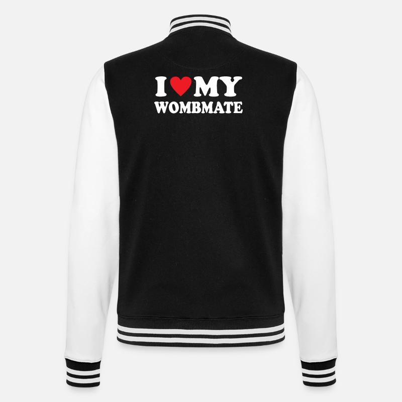 J’aime mon compagnon d’utérus - Veste Teddy - noir/blanc