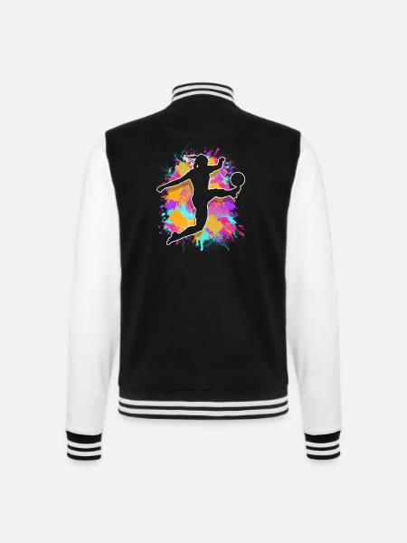 Fußballerin Fußball Frauenfußball - College-Sweatjacke - Schwarz/Weiß