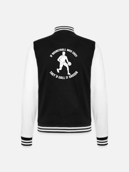 Basketball Basketballspieler Basketballteam - College-Sweatjacke - Schwarz/Weiß