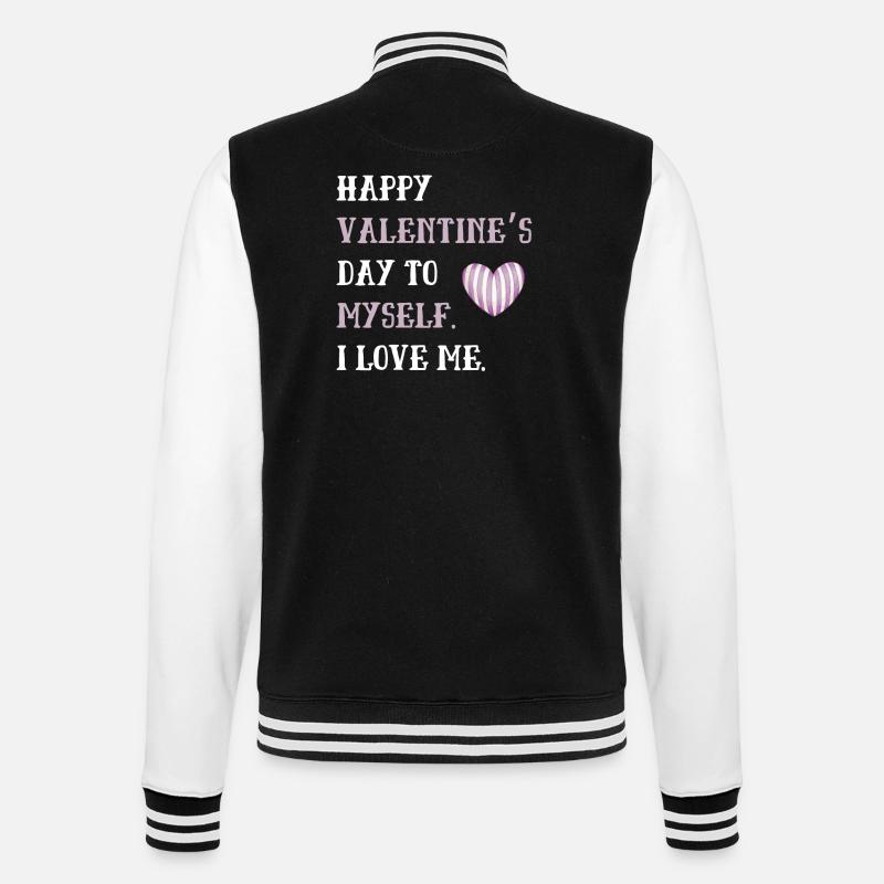 Joyeuse Saint-Valentin à moi-même - Veste Teddy - noir/blanc