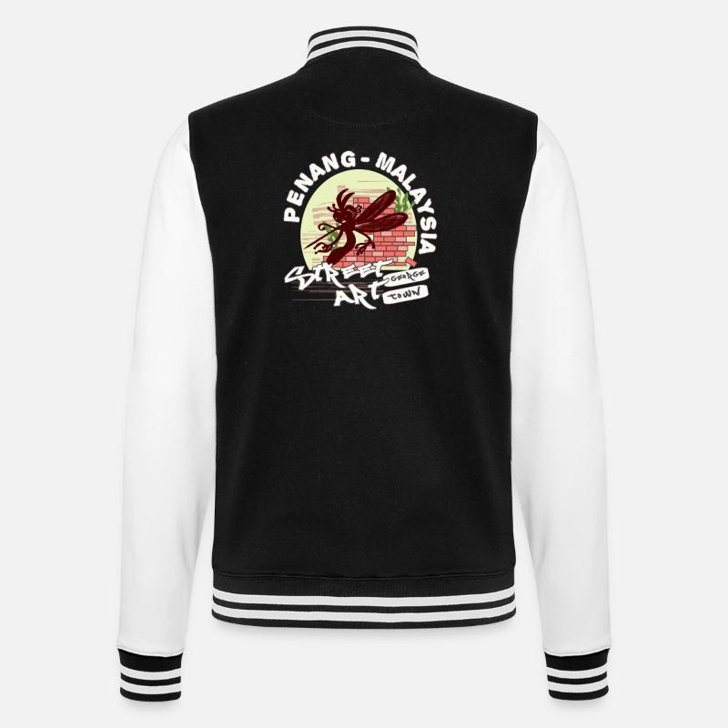 Mücke Graffiti - College-Sweatjacke - Schwarz/Weiß