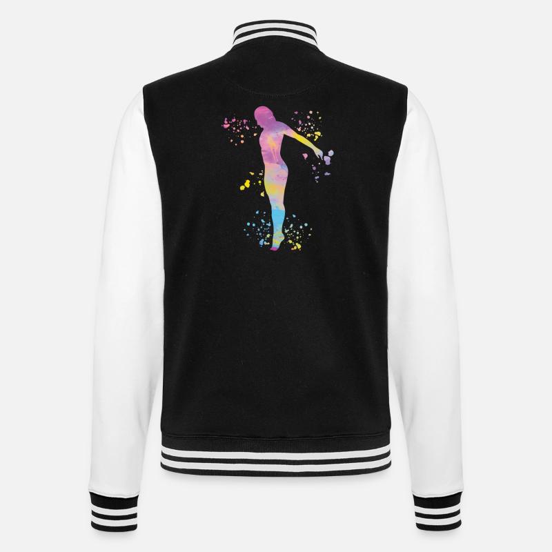 Turmspringen Synchronspringen Kunstspringen - College-Sweatjacke - Schwarz/Weiß