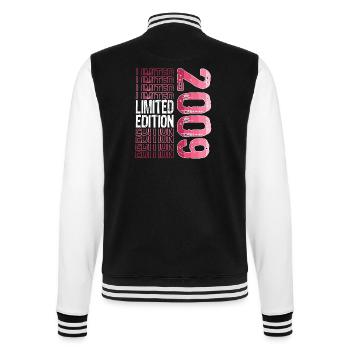 Limited Edition Since 2009 Birthday Vintage 2009 - College Sweat Jacket - black/white - Back - Marisol (170cm)
