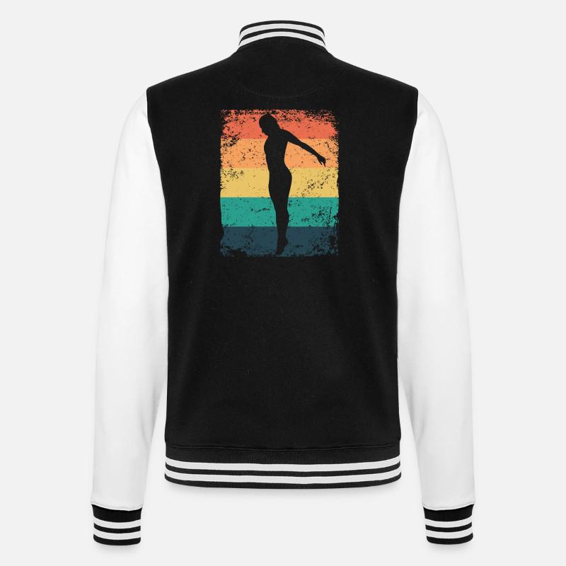 Turmspringen Kunstspringen Synchronspringen - College-Sweatjacke - Schwarz/Weiß
