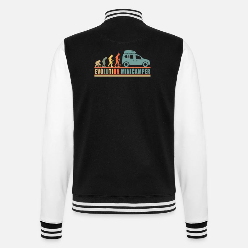 Evolution Minicamper Camping-Camper Microcamper - College-Sweatjacke - Schwarz/Weiß